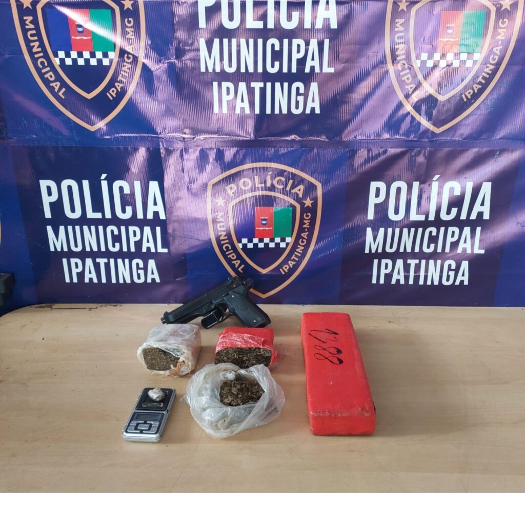 Polícia Municipal de Ipatinga apreende maconha e réplica de arma após fuga soaquinoticias